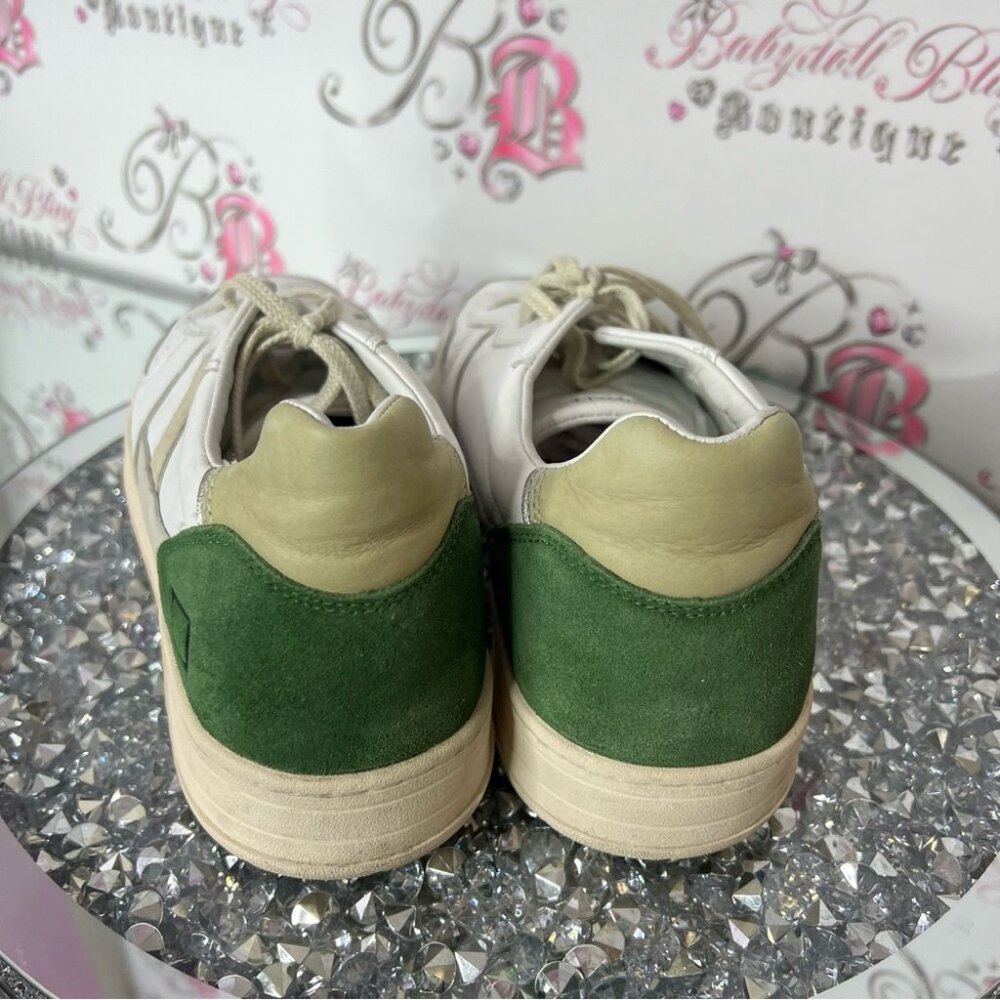 D.A.T.E sneakers White and Green shoes runners classic - Picture 4 of 8